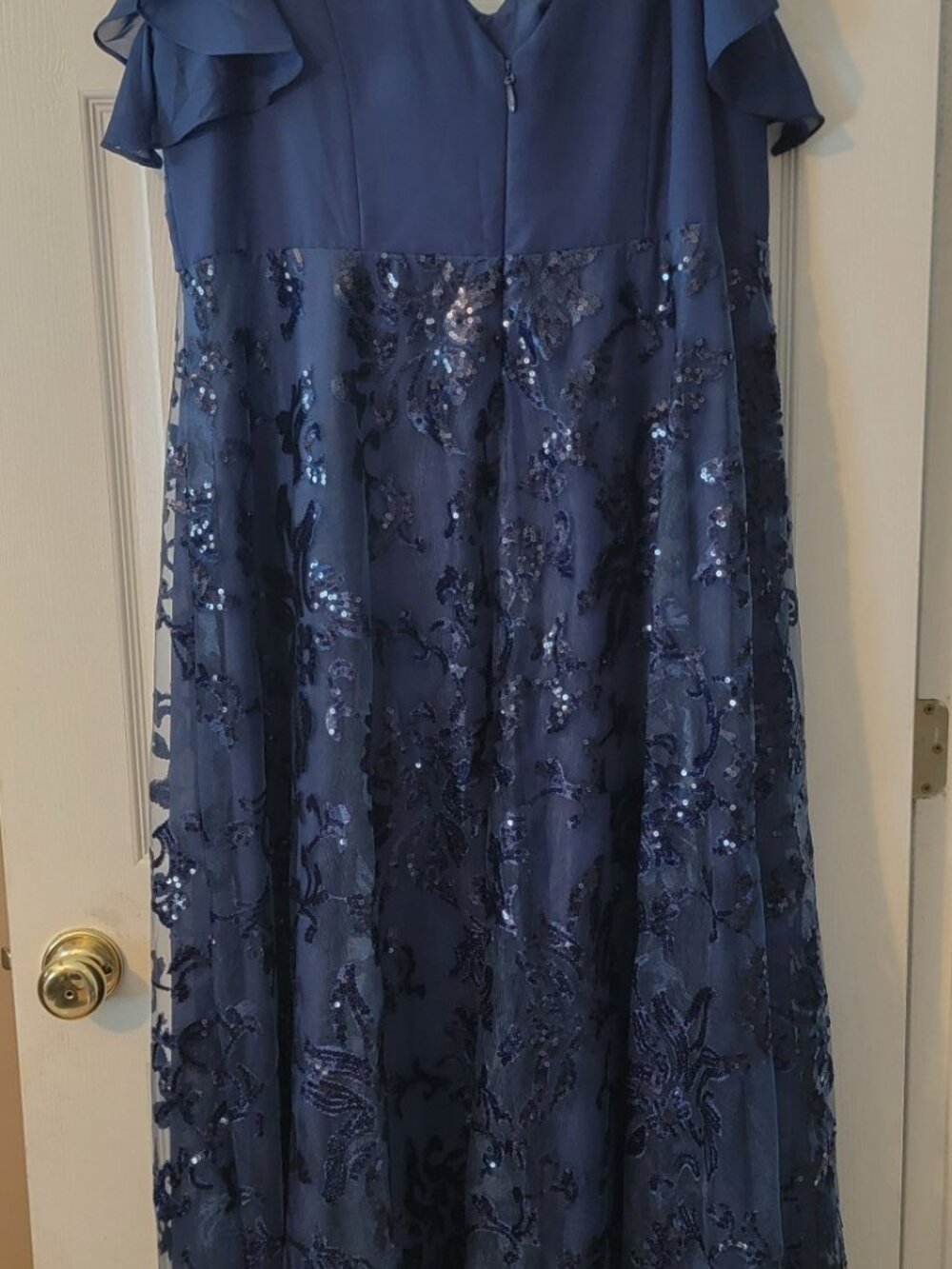 Navy Blue Women's 20W formal gown, Missac - Picture 3 of 5